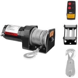 MSW PROPULLATOR 2000 B Offroad vinssi 907 kg 12 V 15 m teräsvaijeri ja ohjausrulla
