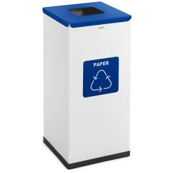 Ulsonix roskakori 60 l valkoinen lakattu teräs paperimerkinnällä 4 6 kg