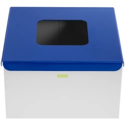 Ulsonix roskakori 60 l valkoinen lakattu teräs paperimerkinnällä 4,6 kg