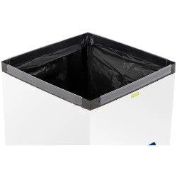 Ulsonix roskakori 60 l valkoinen lakattu teräs paperimerkinnällä 4,6 kg