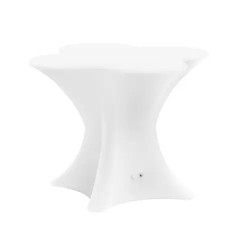 LED-pöytä 80 x 80 x 70 cm RGBW akkukäyttöinen mattavalkoinen