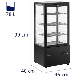 Royal Catering RCCC-78-BT kylmävitriini 78 l musta