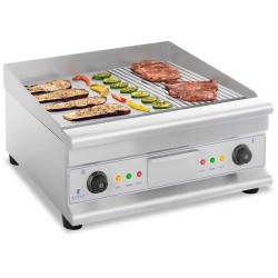 Royal Catering RCG 60GB sähkögrillilevy 60 cm 6 400 W sileä ja uritettu pinta