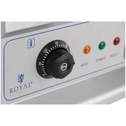 Royal Catering RCG-60GB sähkögrillilevy 60 cm, 6 400 W, sileä ja uritettu pinta