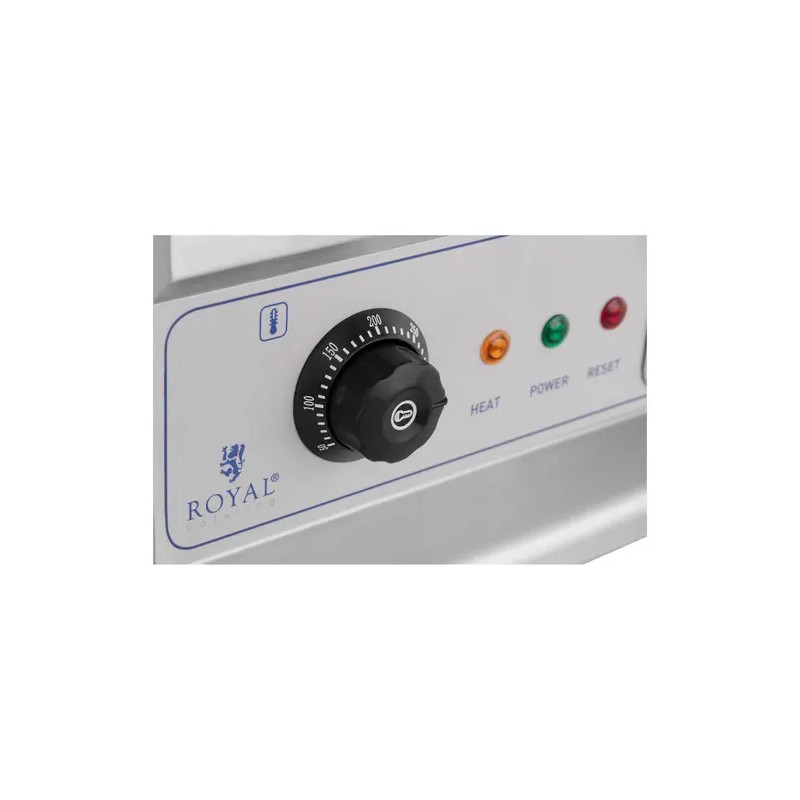 Royal Catering RCG-60GB sähkögrillilevy 60 cm, 6 400 W, sileä ja uritettu pinta