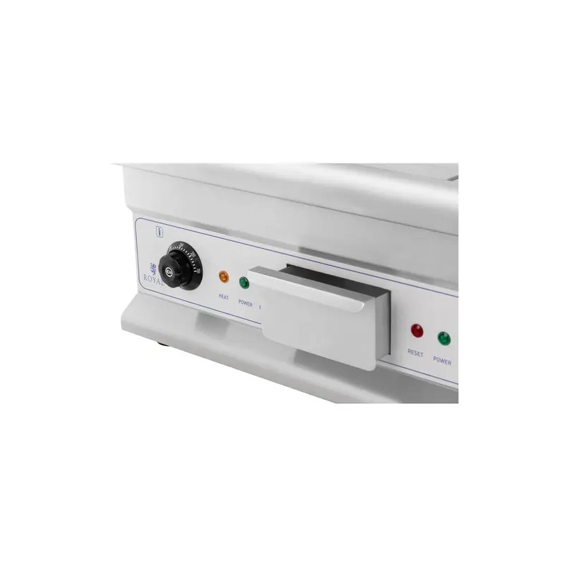 Royal Catering RCG-60GB sähkögrillilevy 60 cm, 6 400 W, sileä ja uritettu pinta