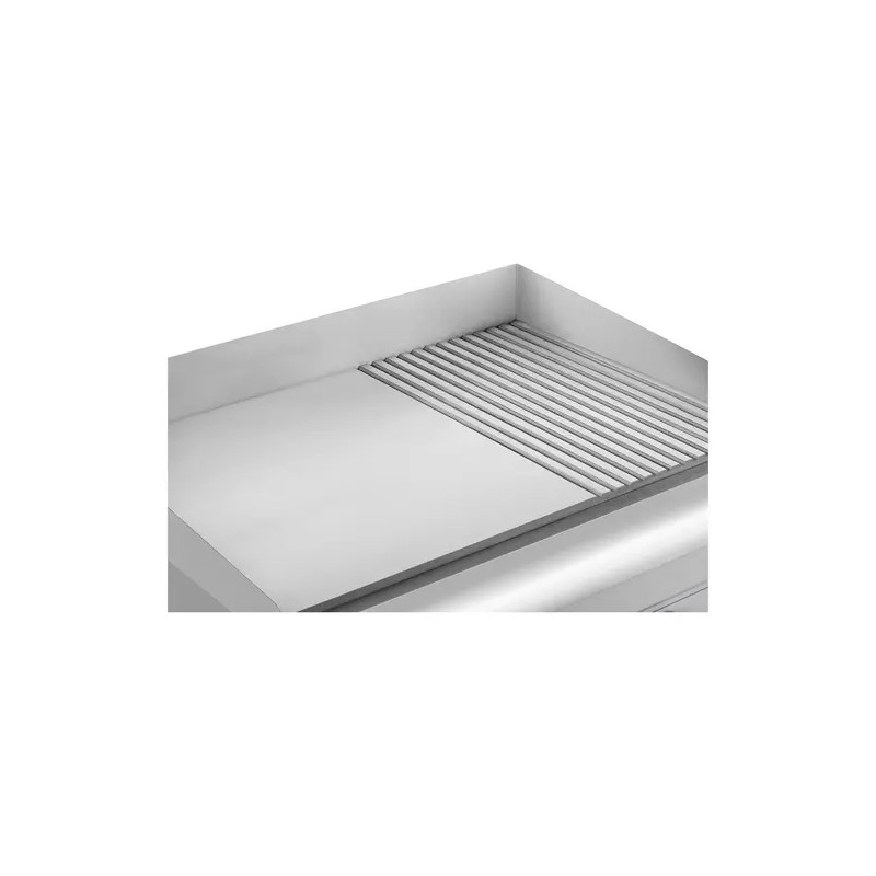 Royal Catering RCG-60GB sähkögrillilevy 60 cm, 6 400 W, sileä ja uritettu pinta