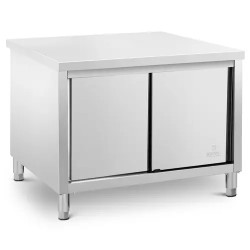 Royal Catering ECO ruostumattomasta teräksestä valmistettu työpöytäkaappi 120 x 80 cm 500 kg