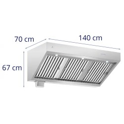 Royal Catering liesituuletin 140 cm 1500 m³/h ruostumaton teräs