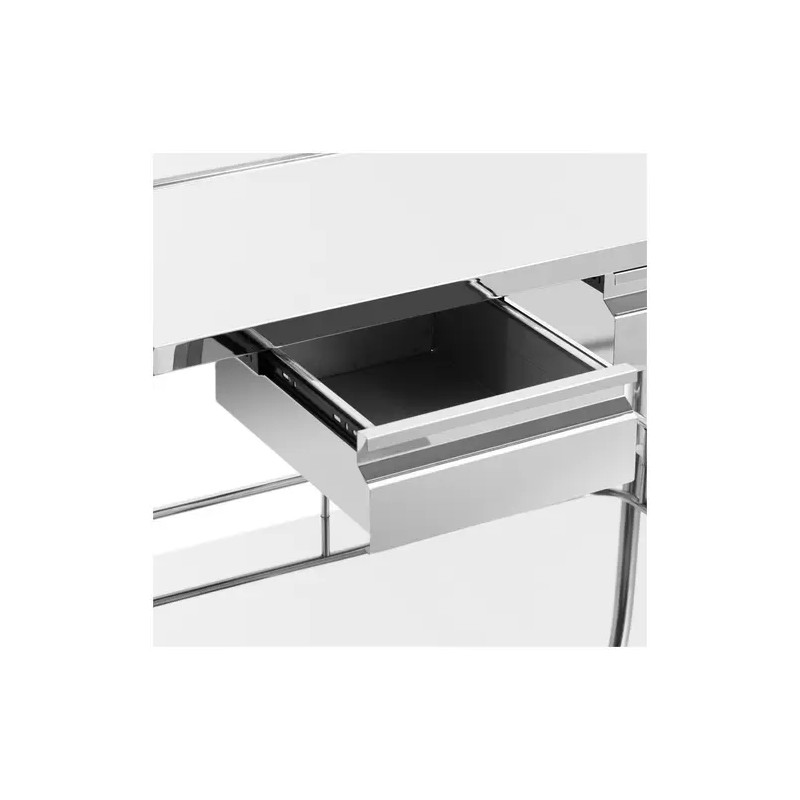 Laboratorion kärry ruostumattomasta teräksestä, 2 hyllyä ja 2 vetolaatikkoa, 20 kg