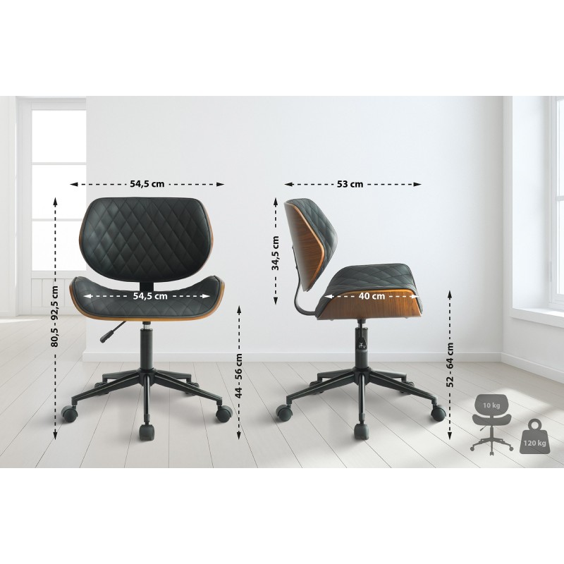 Ergonominen toimistotuoli keinonahalla säädettävä korkeus mukava työskentely