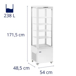 Royal Catering RCCC-238-W kylmähyylikkö 238 l, 5 tasoa, valkoinen