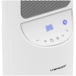Uniprodo keraaminen lämpöpuhallin 1200/2000 W, valkoinen