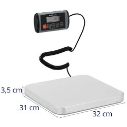 Steinberg Systems SBS-PT-100S digitaalinen pakettivaaka 100 kg 31 x 32 cm ulkoinen LCD-näyttö