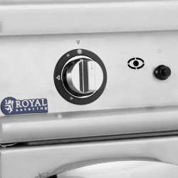 Royal Catering kaasugrilli 12 kW sileä levy 50-300 °C alakaapilla
