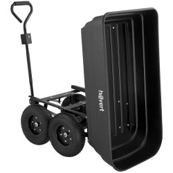 hillvert HT-Q.BASS-125G puutarhakärry 125 l 350 kg kippitoiminnolla