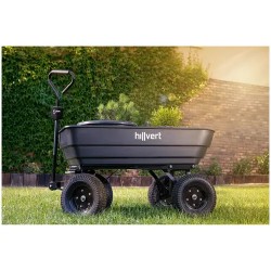 hillvert HT-Q.BASS-125G puutarhakärry 125 l 350 kg kippitoiminnolla