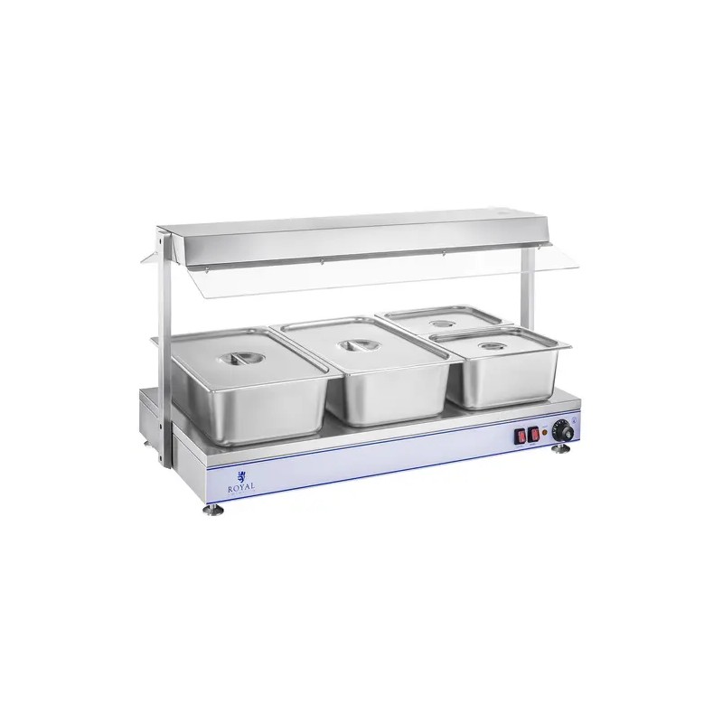 Royal Catering RCHP-120 ruoanlämmitin 2000 W, 120 x 50 cm, 4 halogenlamppua