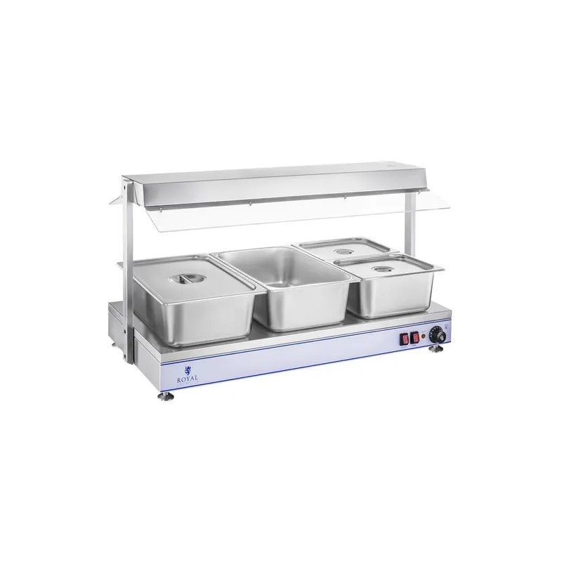 Royal Catering RCHP-120 ruoanlämmitin 2000 W, 120 x 50 cm, 4 halogenlamppua
