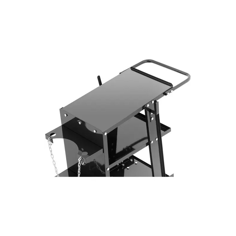 Hitsausvaunu S-WECA-1, 3 hyllyä, kantavuus 65 kg