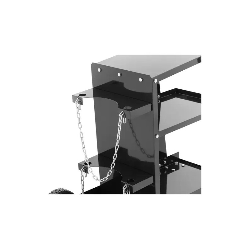 Hitsausvaunu S-WECA-1, 3 hyllyä, kantavuus 65 kg