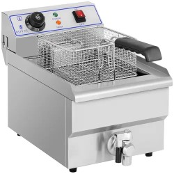 Royal Catering sähkökäyttöinen rasvanpaistin 10 l 3200 W poistoventtiilillä