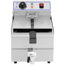 Royal Catering sähkökäyttöinen rasvanpaistin 10 l 3200 W poistoventtiilillä