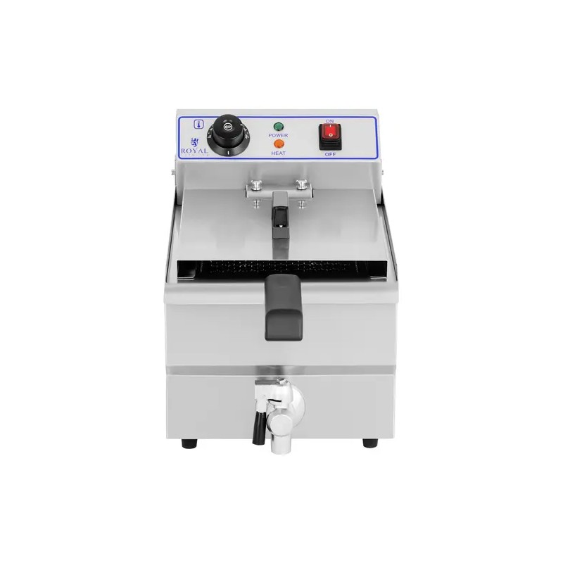 Royal Catering sähkökäyttöinen rasvanpaistin 10 l 3200 W poistoventtiilillä