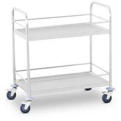 Royal Catering tarjoiluvaunu ruostumattomasta teräksestä 2 hyllyä 82 x 50 cm