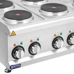 Royal Catering Elektroherd Gastro sähköliesi 12 kW 6 levyä 90 x 65 cm Pro 650 Series