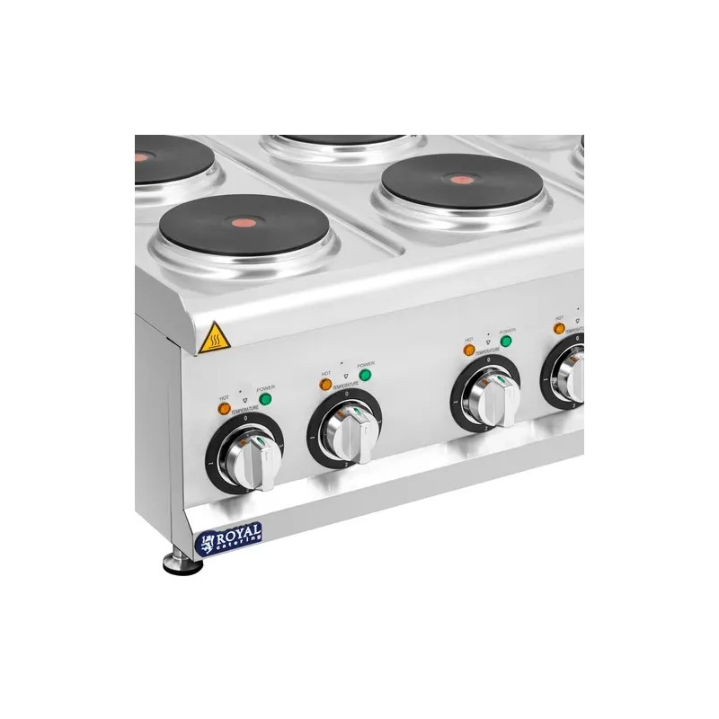 Royal Catering Elektroherd Gastro sähköliesi 12 kW 6 levyä 90 x 65 cm Pro 650 Series