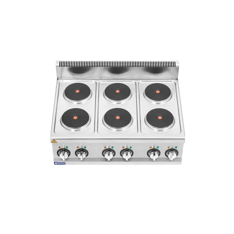 Royal Catering Elektroherd Gastro sähköliesi 12 kW 6 levyä 90 x 65 cm Pro 650 Series