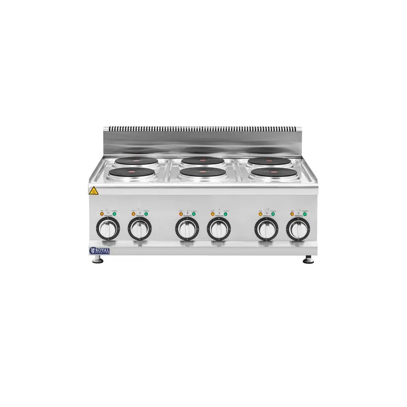 Royal Catering Elektroherd Gastro sähköliesi 12 kW 6 levyä 90 x 65 cm Pro 650 Series