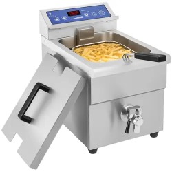 Induktiofriteerauskeitin 3500 W 5 5 l ajastin tyhjennyshana Royal Catering