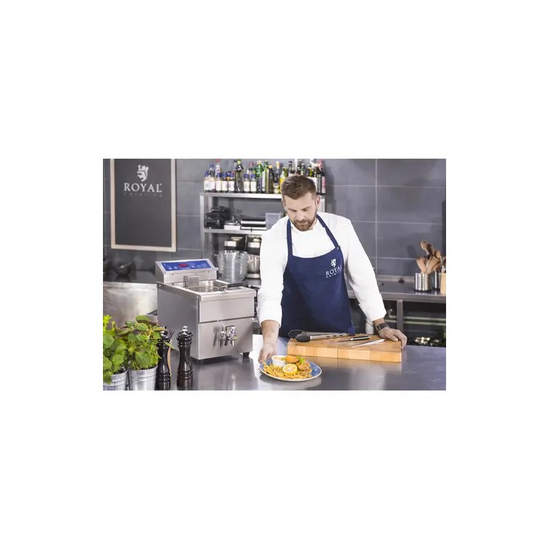 Induktiofriteerauskeitin 3500 W, 5,5 l, ajastin, tyhjennyshana, Royal Catering