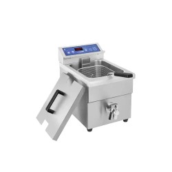 Induktiofriteerauskeitin 3500 W, 5,5 l, ajastin, tyhjennyshana, Royal Catering