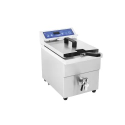 Induktiofriteerauskeitin 3500 W, 5,5 l, ajastin, tyhjennyshana, Royal Catering