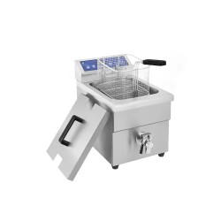 Induktiofriteerauskeitin 3500 W, 5,5 l, ajastin, tyhjennyshana, Royal Catering