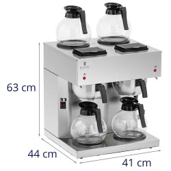 Royal Catering suodatinkahvinkeitin 4 x 1,8 l 4 lämpölevyllä