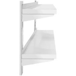 Royal Catering RCWR-1000.3 seinähylly ruostumaton teräs 100 x 30 cm, 2 kpl