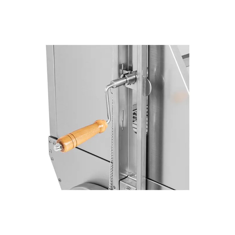Royal Catering vartaagrilli moottorilla 40 kg, vartalon pituus 138 cm, ruostumaton teräs