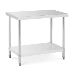 Royal Catering ECO ruostumaton terästyöpöytä 100 x 60 cm 250 kg kantavuus
