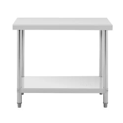 Royal Catering ECO ruostumaton terästyöpöytä 100 x 60 cm, 250 kg kantavuus