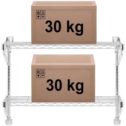 Royal Catering seinähylly 2 hyllytasoa 90 x 35 cm hiiliteräs
