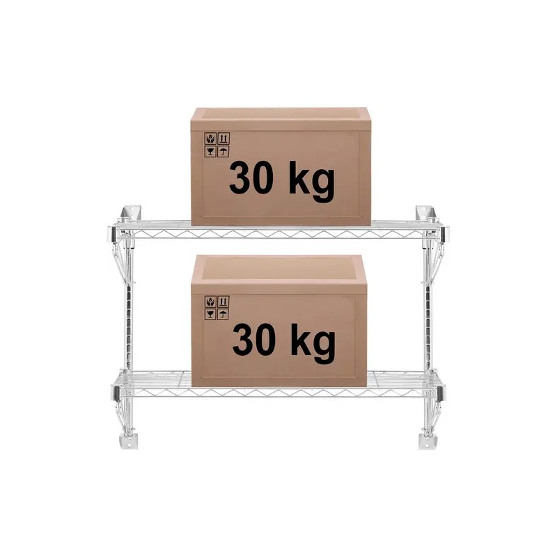 Royal Catering seinähylly 2 hyllytasoa 90 x 35 cm hiiliteräs