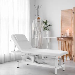 Sähköinen hoitopöytä Trento White, korkeussäätö 47-90 cm, kantavuus 150 kg, valkoinen