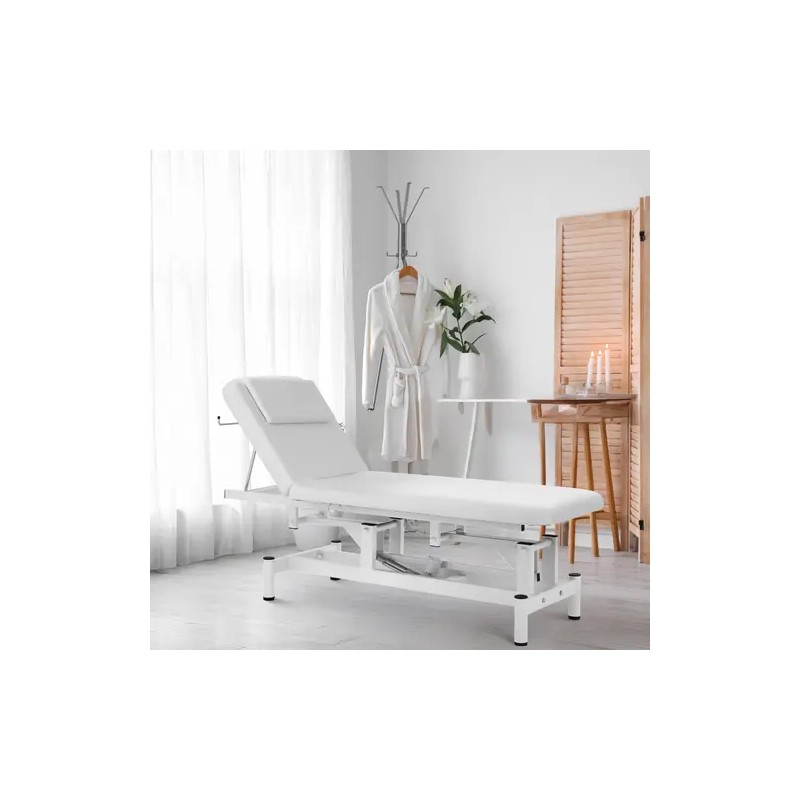 Sähköinen hoitopöytä Trento White, korkeussäätö 47-90 cm, kantavuus 150 kg, valkoinen