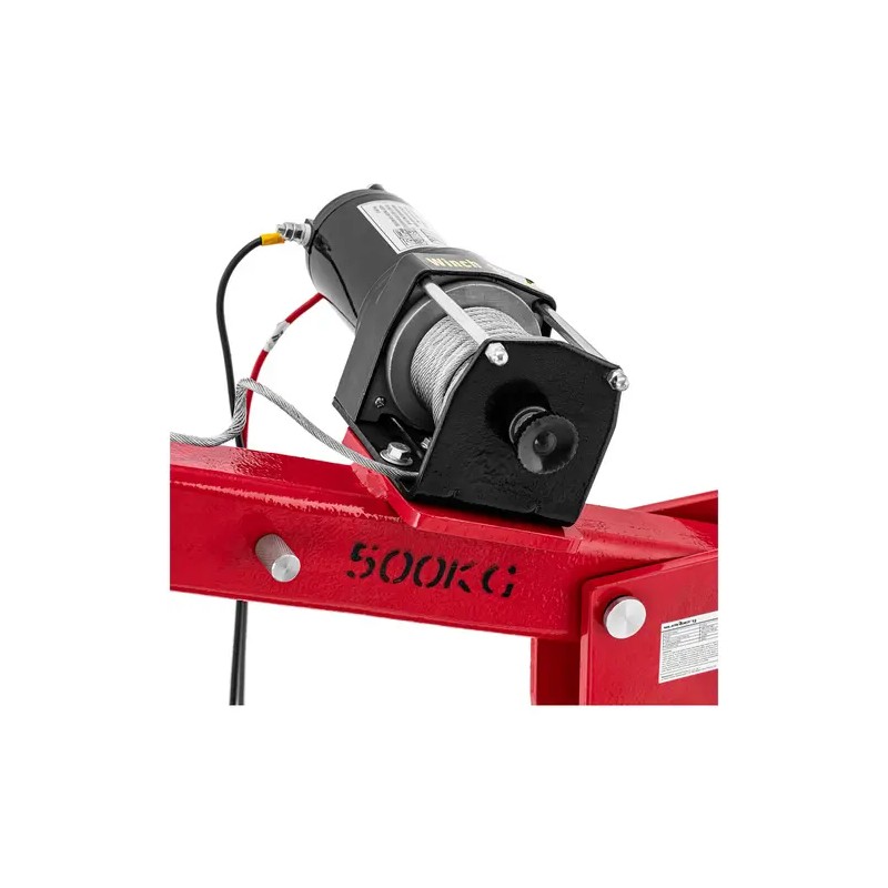 12 V latausnosturi vinssillä, 800 kg, 360° kääntyvä