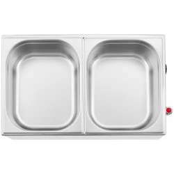 Bain marie -ruoanlämmitin, 600 W, 2 GN 1/2, poistohana