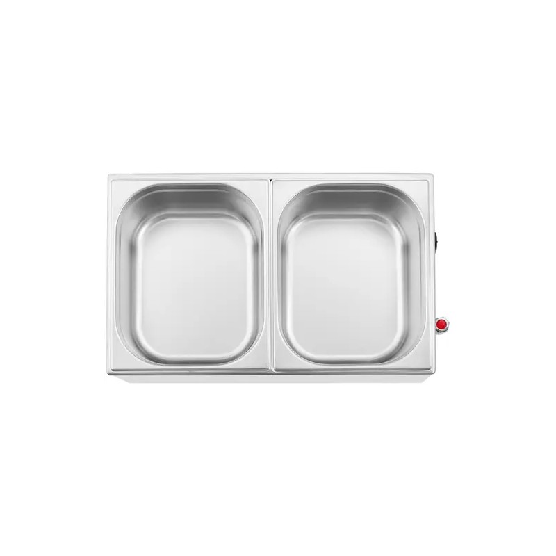 Bain marie -ruoanlämmitin, 600 W, 2 GN 1/2, poistohana